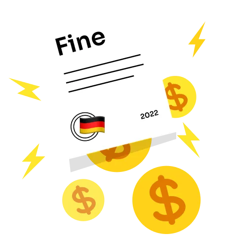 Multi-million fines for GDPR breaches in Germany of 2023 - icon