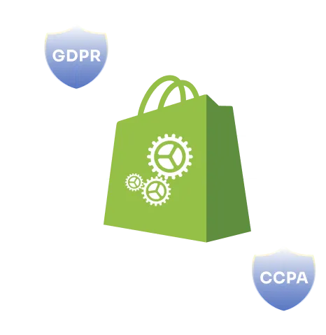 How Shopify API for GDPR & CCPA  & LGPD compliance works - icon