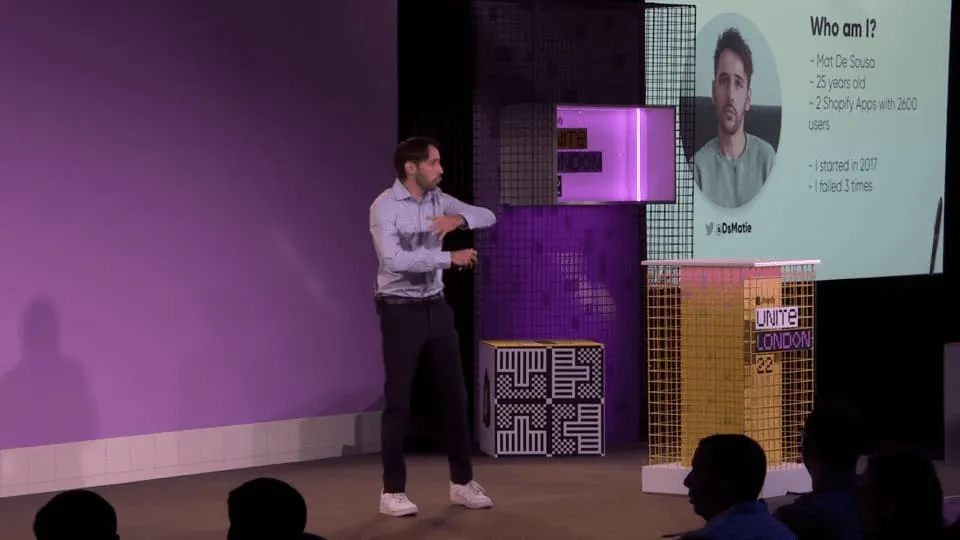 Shopify Unite London 2022 - Mat De Sousa