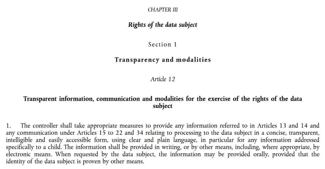 Data Subject Requests under the GDPR (DSRs) - law