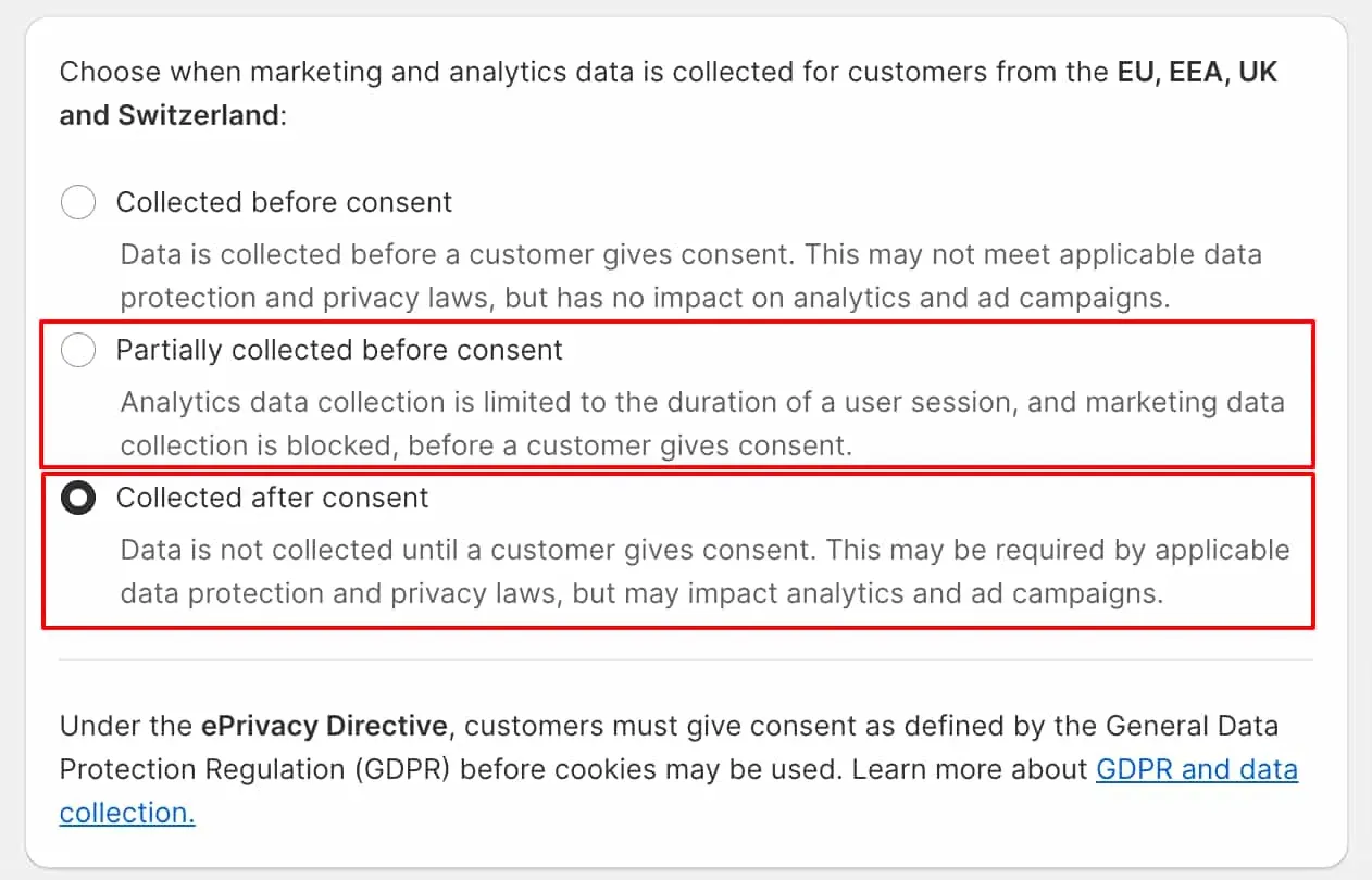 Pandectes GDPR Compliance for Shopify Stores - Shopify &amp; GDPR- Key updates in 2023 - GDPR Settings Before