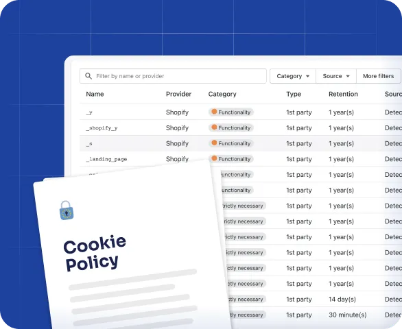 Pandectes cookie policy generation