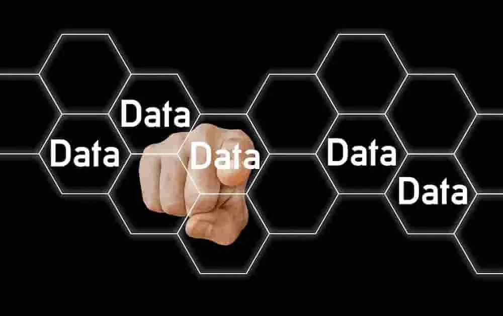 hand point at data in hexagons