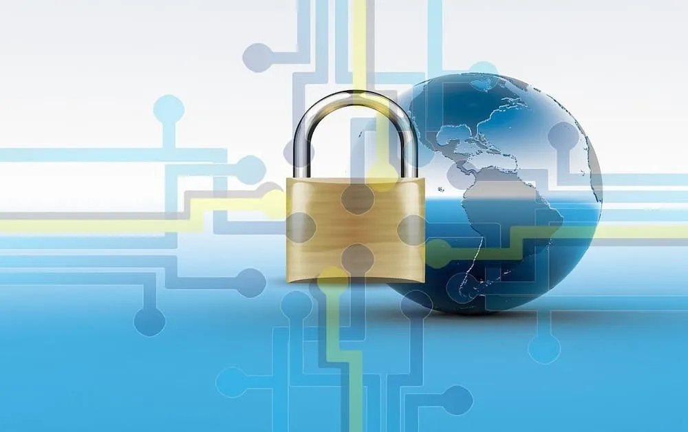 lock on top of globe