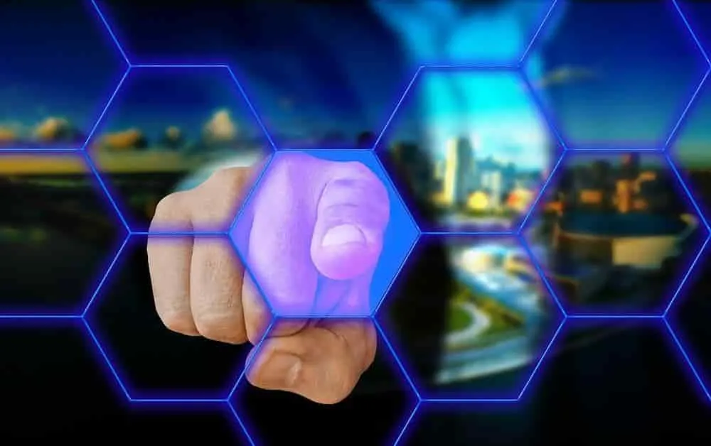 pointing at hexagon