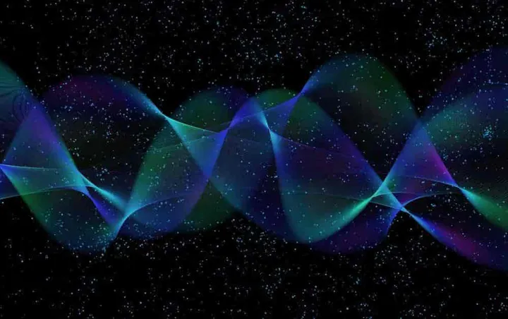 waves over black background