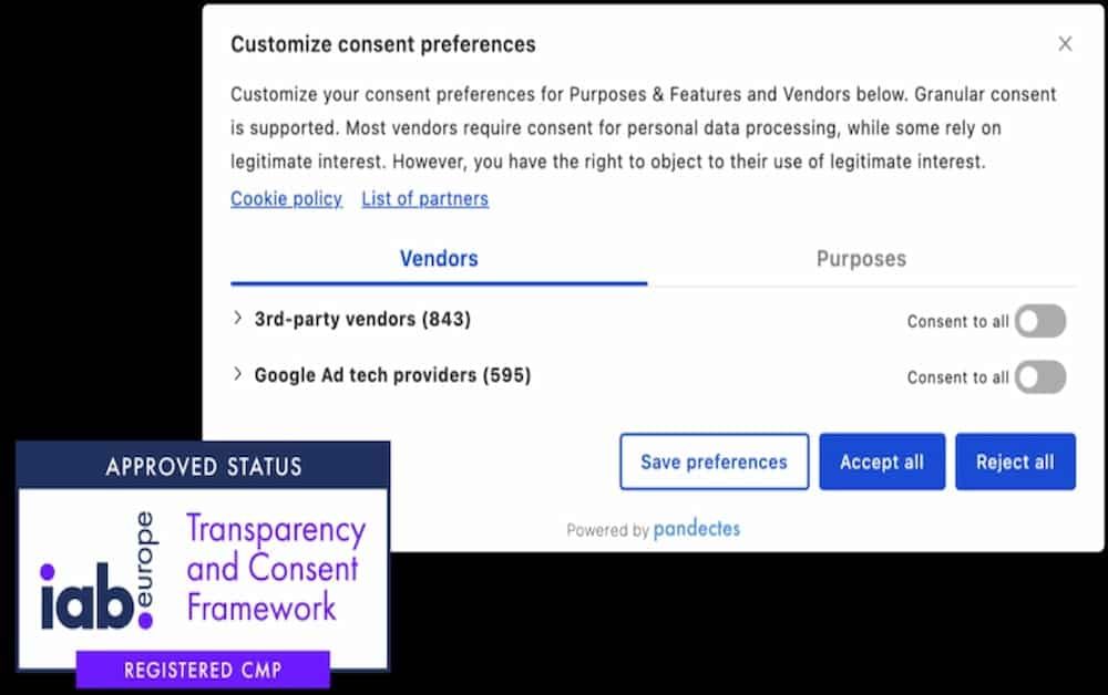 Pandectes GDPR Compliance app for Shopify stores -Pandectes: Google and IAB TCF v2.2 Certified CMP - 2