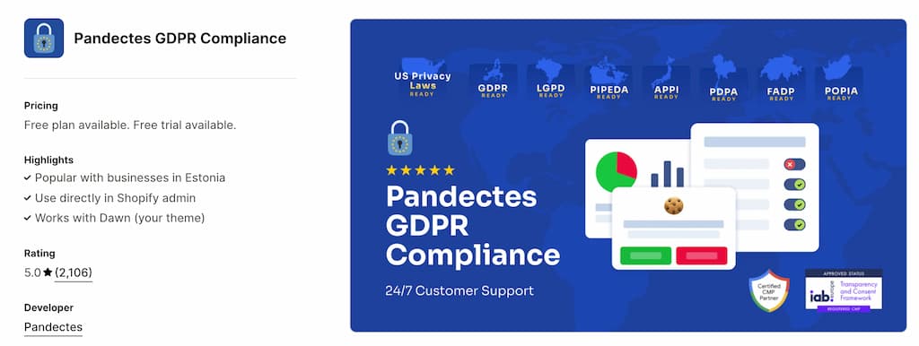 Pandectes GDPR Compliance app for Shopify Stores - App listing 2024 Nov.png