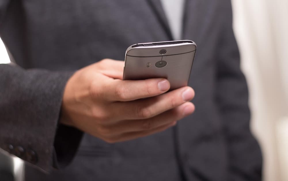 phone on hand
