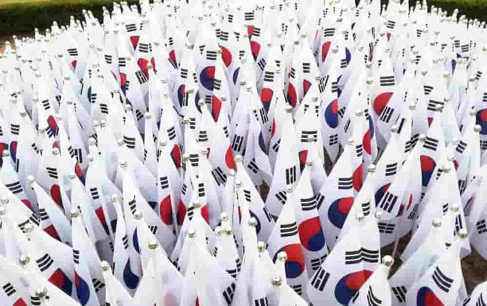 korean flags