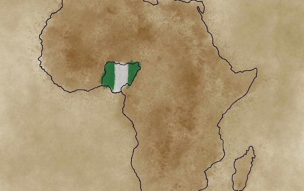 nigeria on map