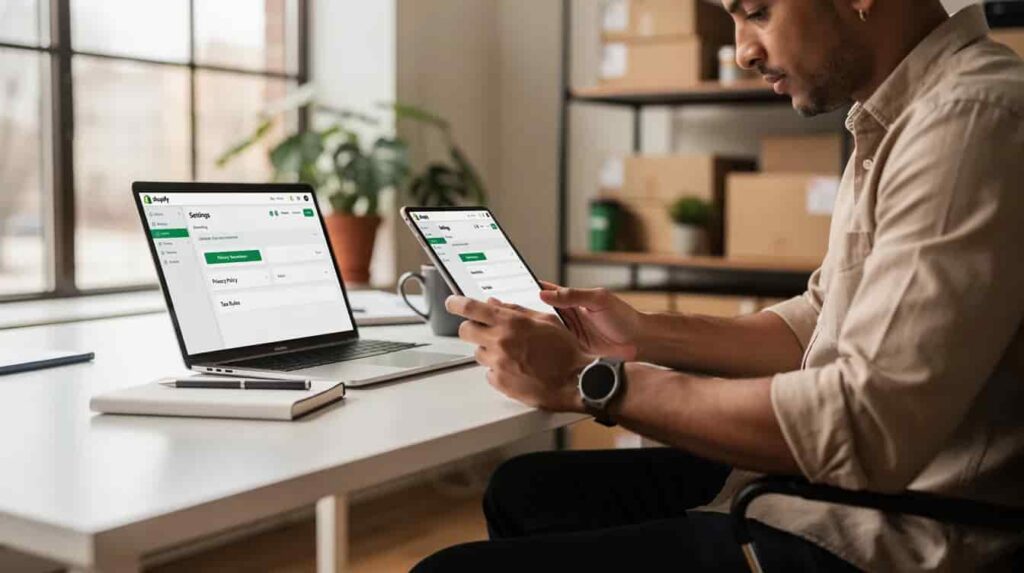 Shopify screens