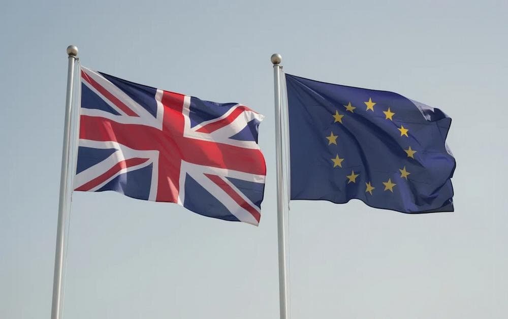 EU and UK flags