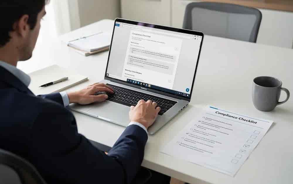 business man on laptop