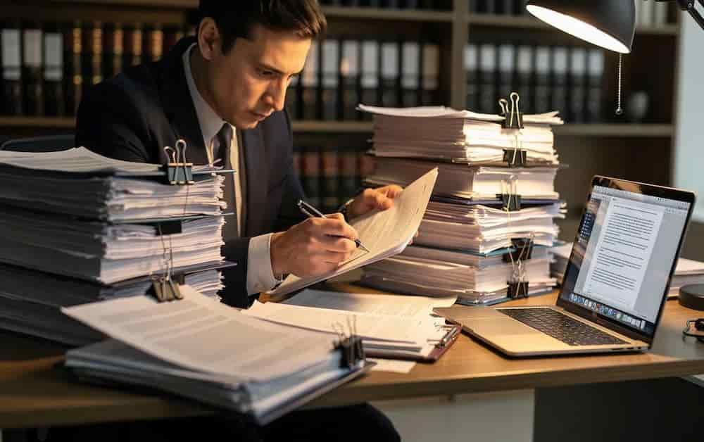 person with papers